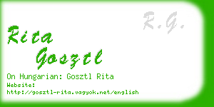 rita gosztl business card